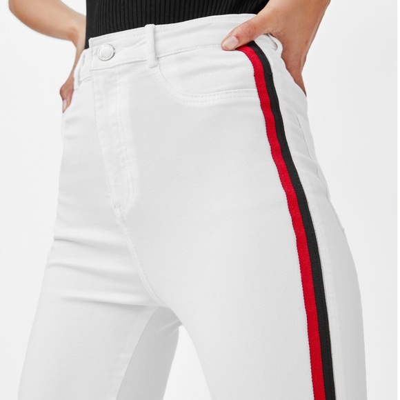 Zara Pants - ZARA || Stipe Skinny Jeans